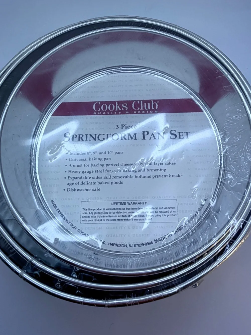Springform Pan Set - 3 sizes - NWOT